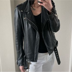 Moto leather jacket (real leather)